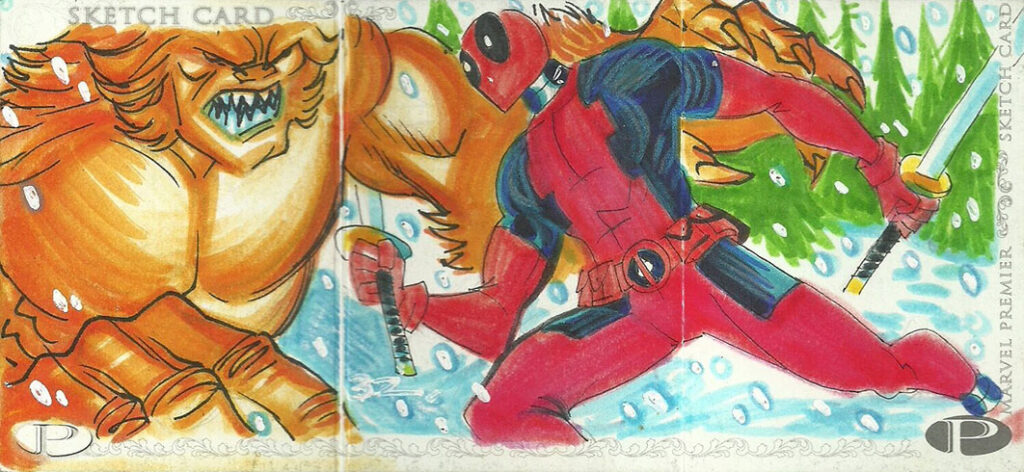 2012 Upper Deck Marvel Premier Three-Panel Sketch Card