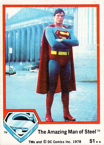 28 STICKERS DC SUPERMAN THE MOVIE SERIES 1 & 2 1978 TOPPS MASTER CARD SET 165 