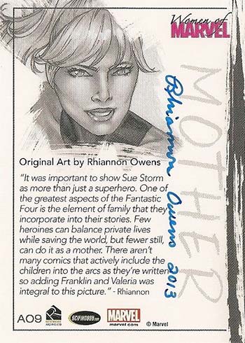 WOMEN OF MARVEL SERIES 2 BLUE SAPPHIRE PARALLEL BASE CARD 6 BLINDFOLD