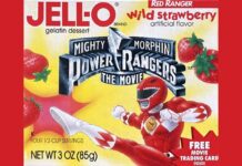 1995 Jell-O Mighty Morphin Power Rangers: The Movie Checklist, Trading Cards Info