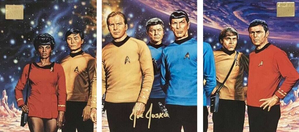 1994 SkyBox Star Trek Master Series 2 Crew Triptych