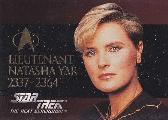 1994 SkyBox Star Trek: The Next Generation Season 1 Foil Embossed Characters SP4 Lieutenant Natasha Yar