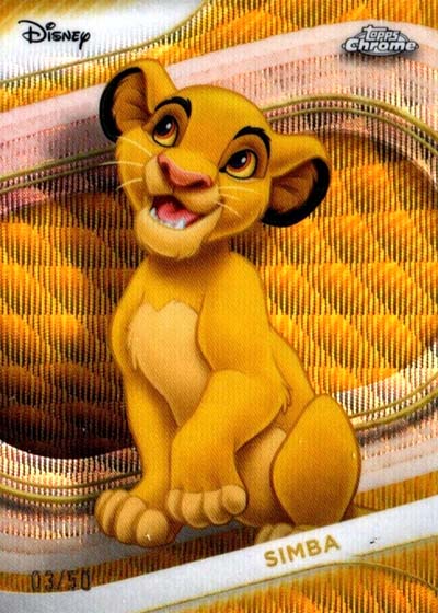 2025 Topps Chrome Disney Gold Wave Refractors Simba