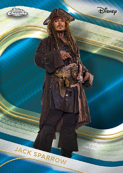 2025 Topps Chrome Disney Blue Refractors Jack Sparrow