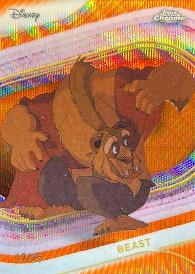 2025 Topps Chrome Disney Orange Wave Refractors Beast