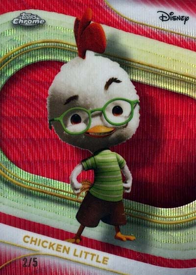 2025 Topps Chrome Disney Red Wave Refractors Chicken Little
