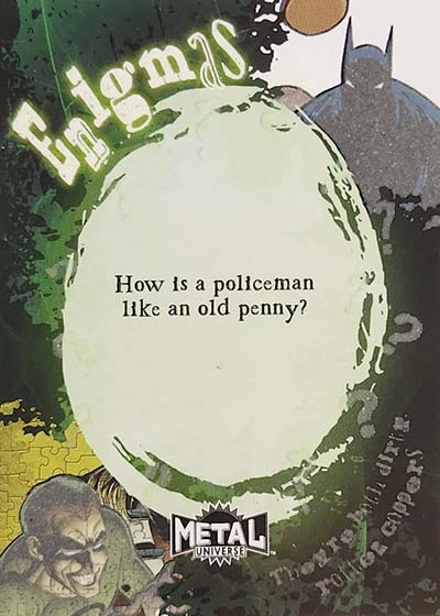 2025 SkyBox Metal Universe Batman Enigmas