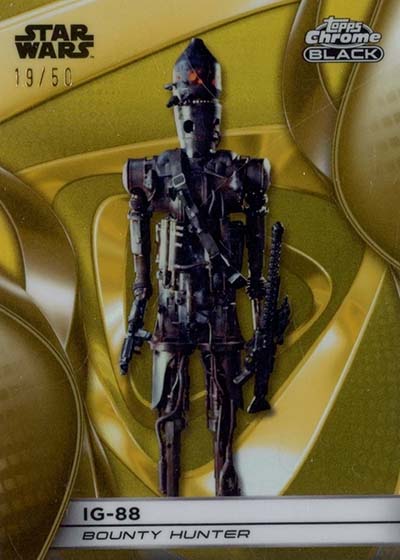2025 Topps Star Wars Smugglers Outpost Chrome Black Gold Refractor IG-88
