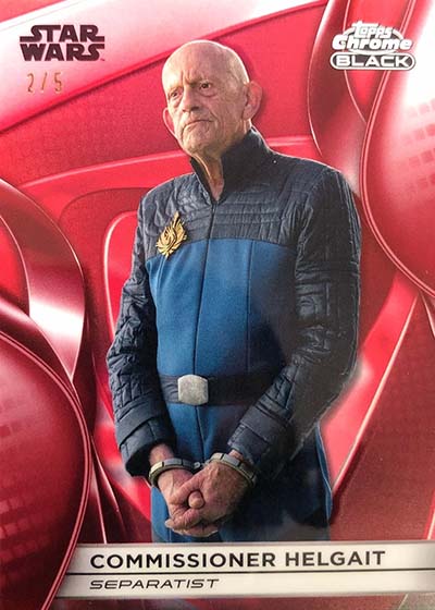 2025 Topps Star Wars Smugglers Outpost Chrome Black Red Refractor Commissioner Helgait