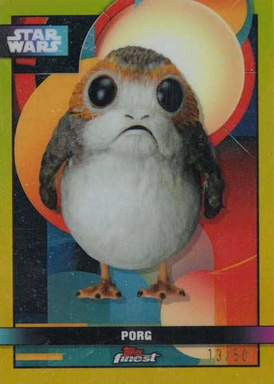 2025 Topps Star Wars Smugglers Outpost Finest Gold Refractor Porg