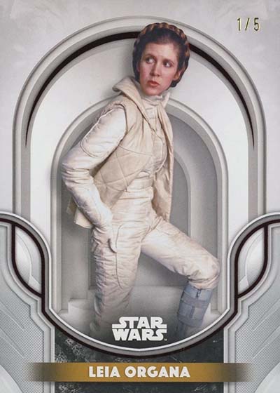 2025 Topps Star Wars Smugglers Outpost Galactic Antiquities Red Foil Leia Organa