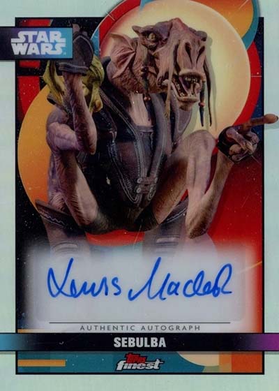 2025 Topps Star Wars Smugglers Outpost Finest Autographs Lewis MacLeod as Sebulba