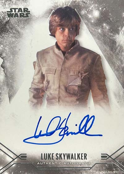 2025 Topps Star Wars Smugglers Outpost Stellas Signatures Autographs Mark Hamill as Luke Skywalker