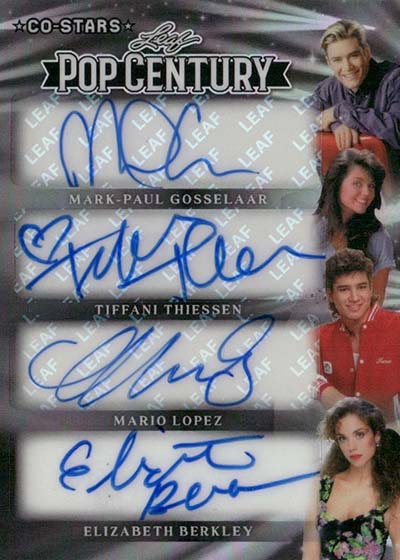 2026 Leaf Metal Pop Century Co-Stars 4 Saved by the Bell Autographs