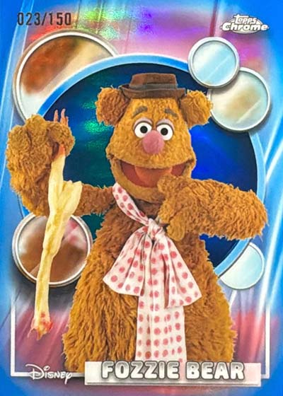 2026 Topps Chrome Disney Blue Refractor Fozzie Bear