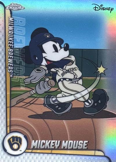 2026 Topps Chrome Disney Mickey and Friends MLB Home Jersey Mickey Mouse Milwaukee Brewers