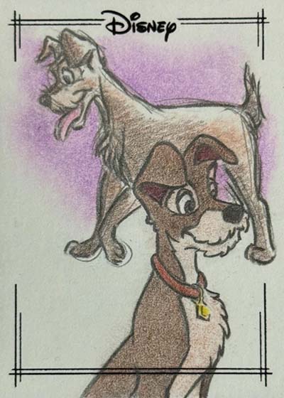 2026 Topps Chrome Disney Sketch Cards Black