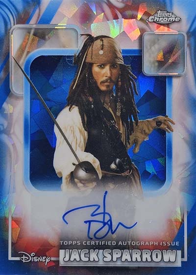 2026 Topps Chrome Sapphire Disney Johnny Depp Autograph