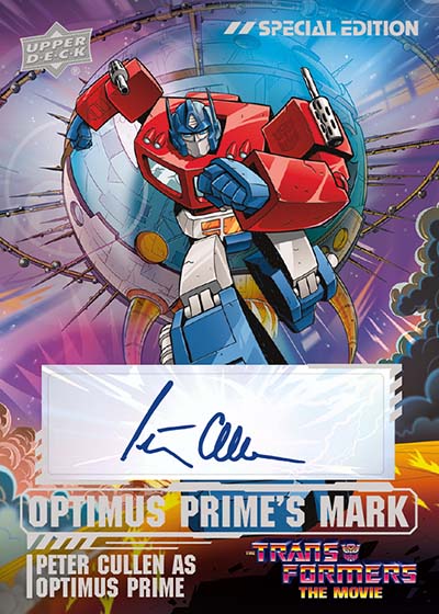 2026 Upper Deck Transformers the Movie Optimus Prime's Marks Peter Cullen Autograph